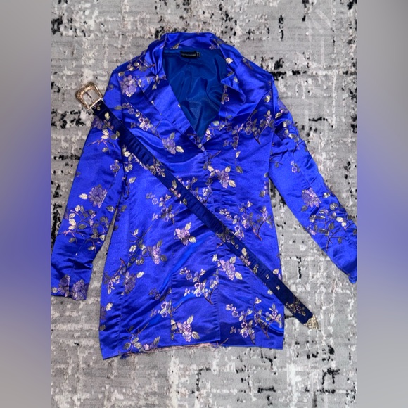 PLT Blue/Gold Blazer Dress - Picture 7 of 8